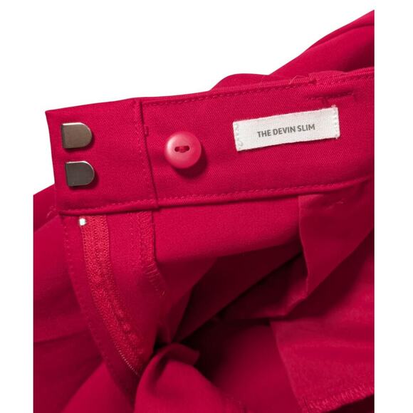 Ann Taylor Loft Women's Size 10 The Devin Slim Cuffed Ankle Pant Fuchsia Pink - Picture 9 of 10